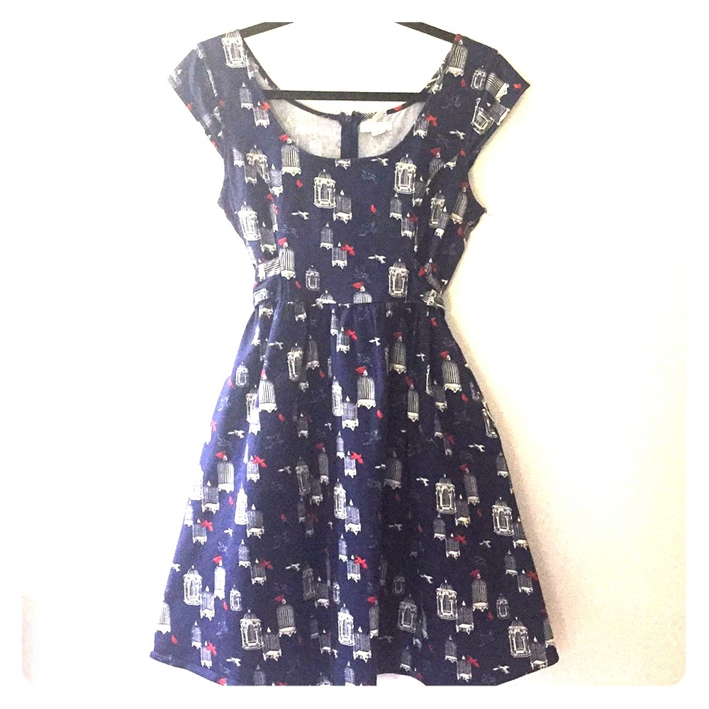 A-line printed dress